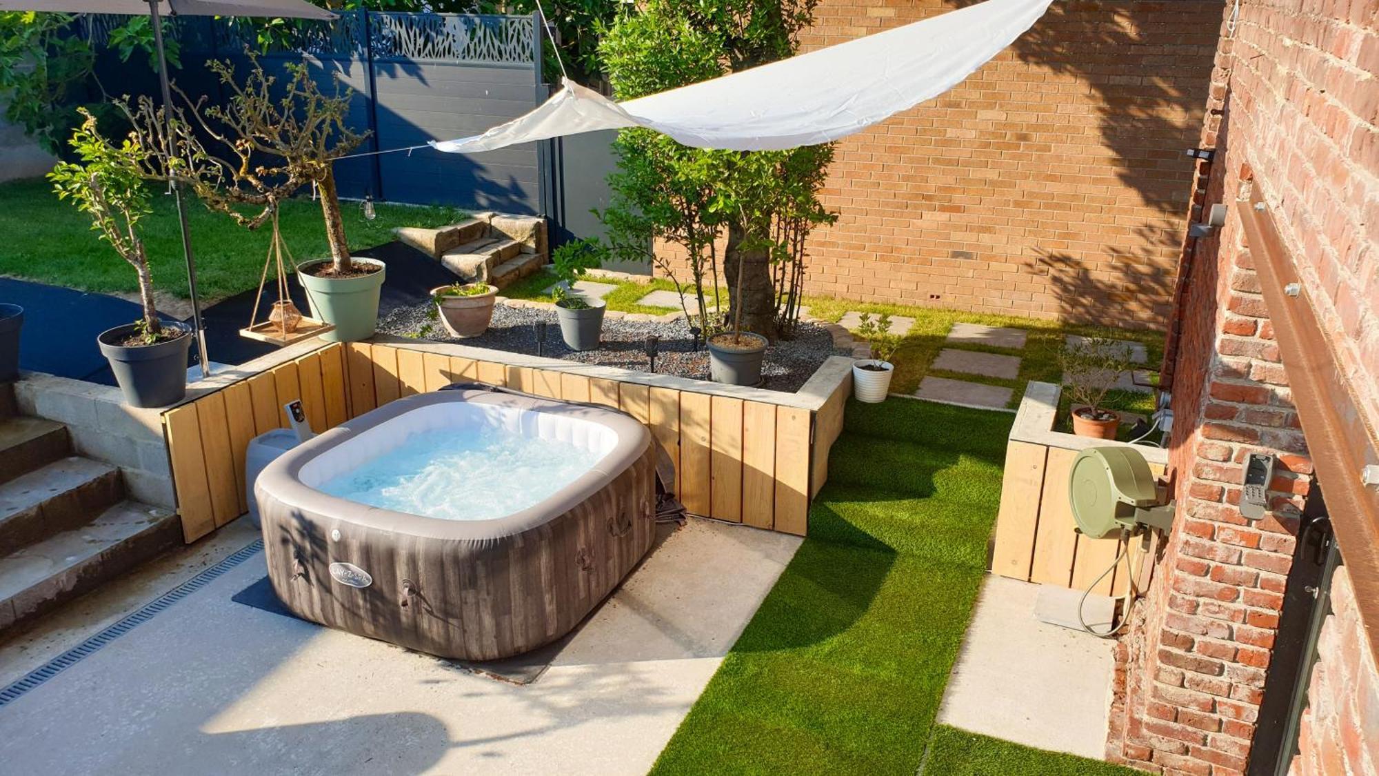 Gary Suite - Studio Cosy, Spa Et Jardin Privatif A 4 Min De Cambrai Awoingt Exteriör bild